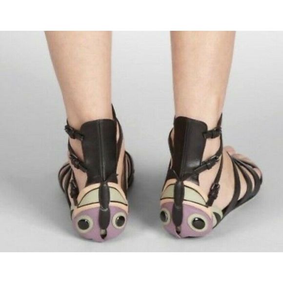 Bottega Veneta Shoes - Bottega Veneta Butterfly Leather Sandals 39.5